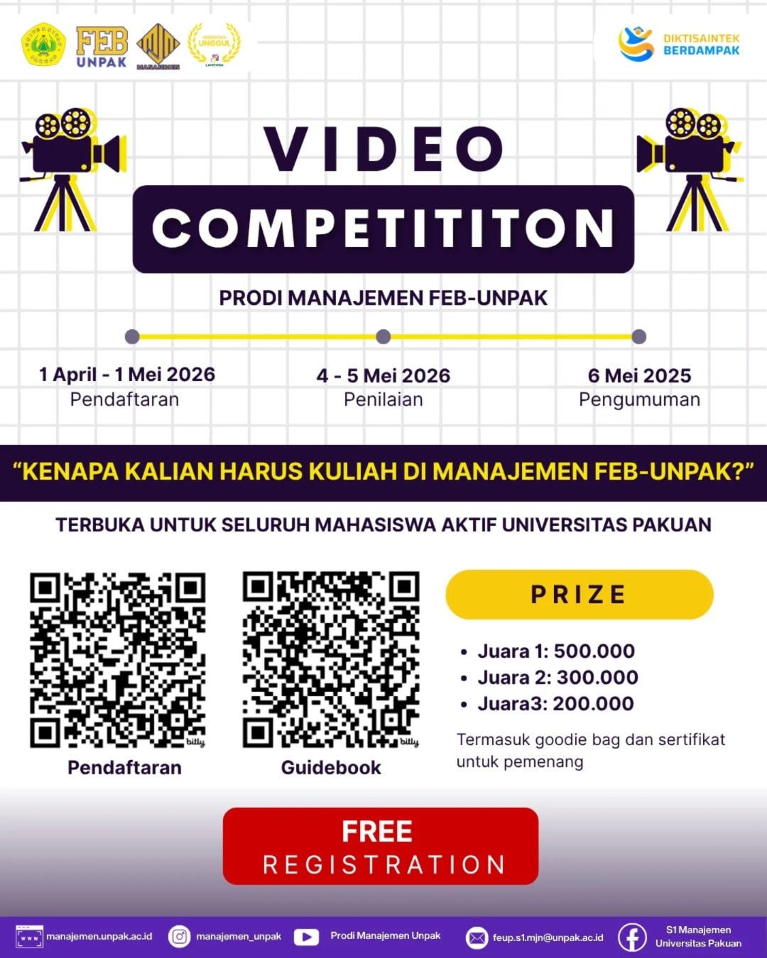 Tim “Umat Nabi” Juara 1 Video Competition 2026 Prodi S1 Manajemen FEB UNPAK